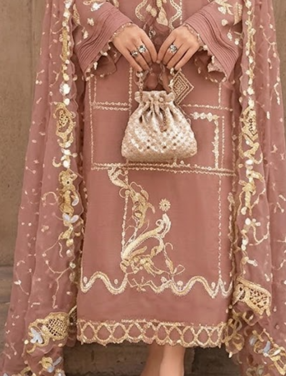 Graceful Embroidered Viscose Dress with Dupatta : Code : 1495