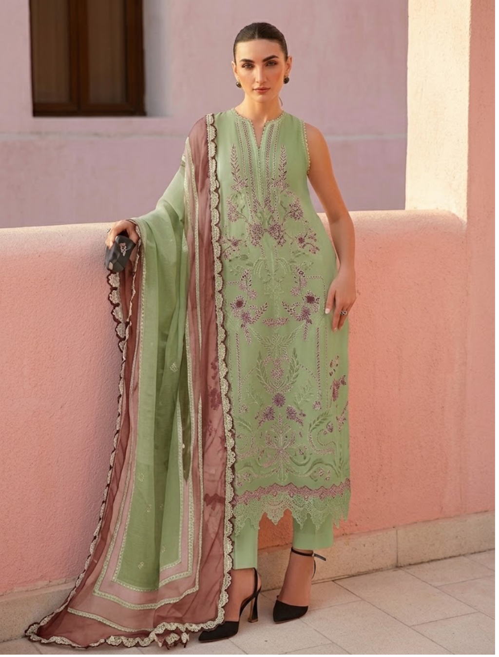 Classy Viscose Ready to Wear Ladies Suit : Code : 1476