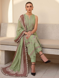 Beautiful Embroidered Viscose Ready Made 3-Piece Dress : Code : 1476
