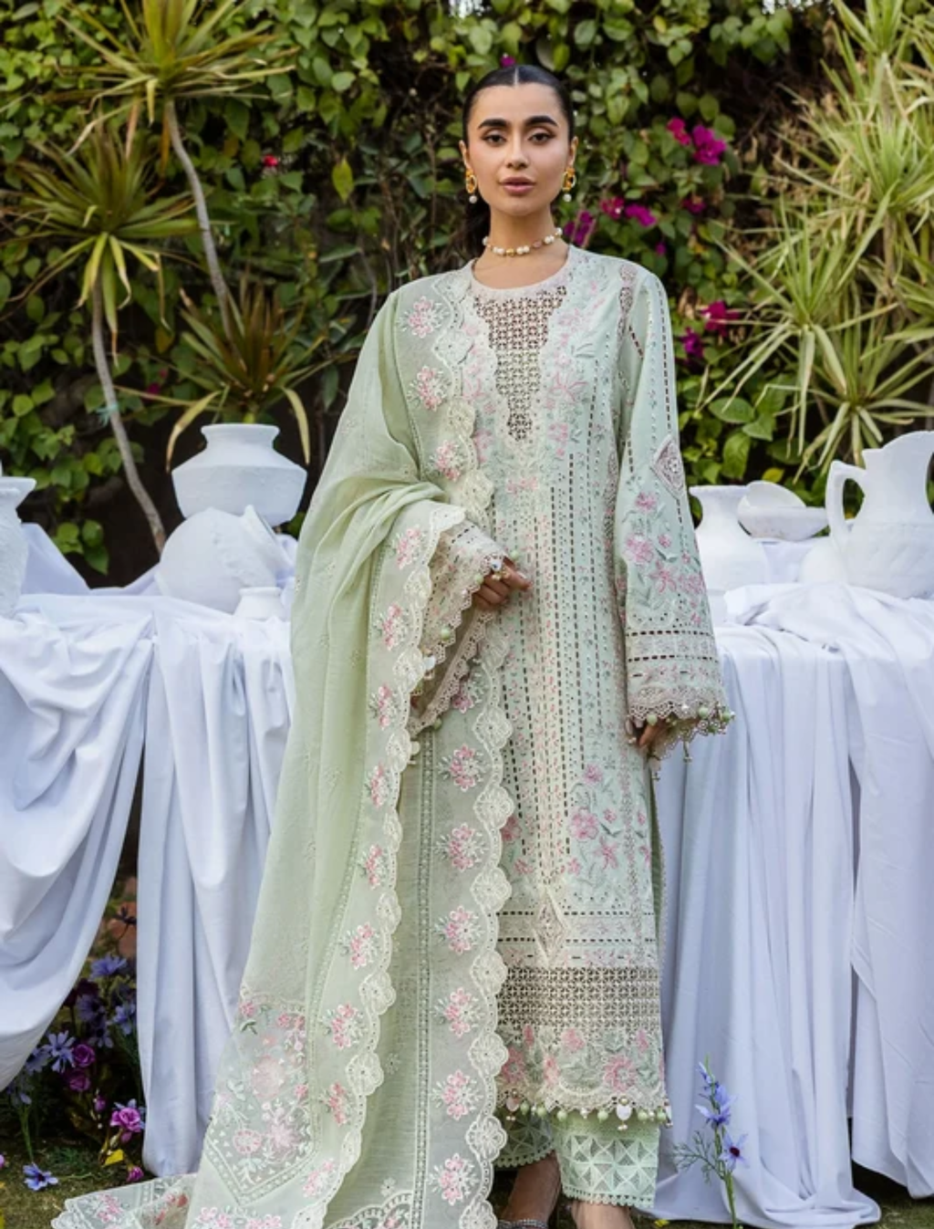 Royal Grace Embroidered Viscose Ladies Dress : Code : 1226