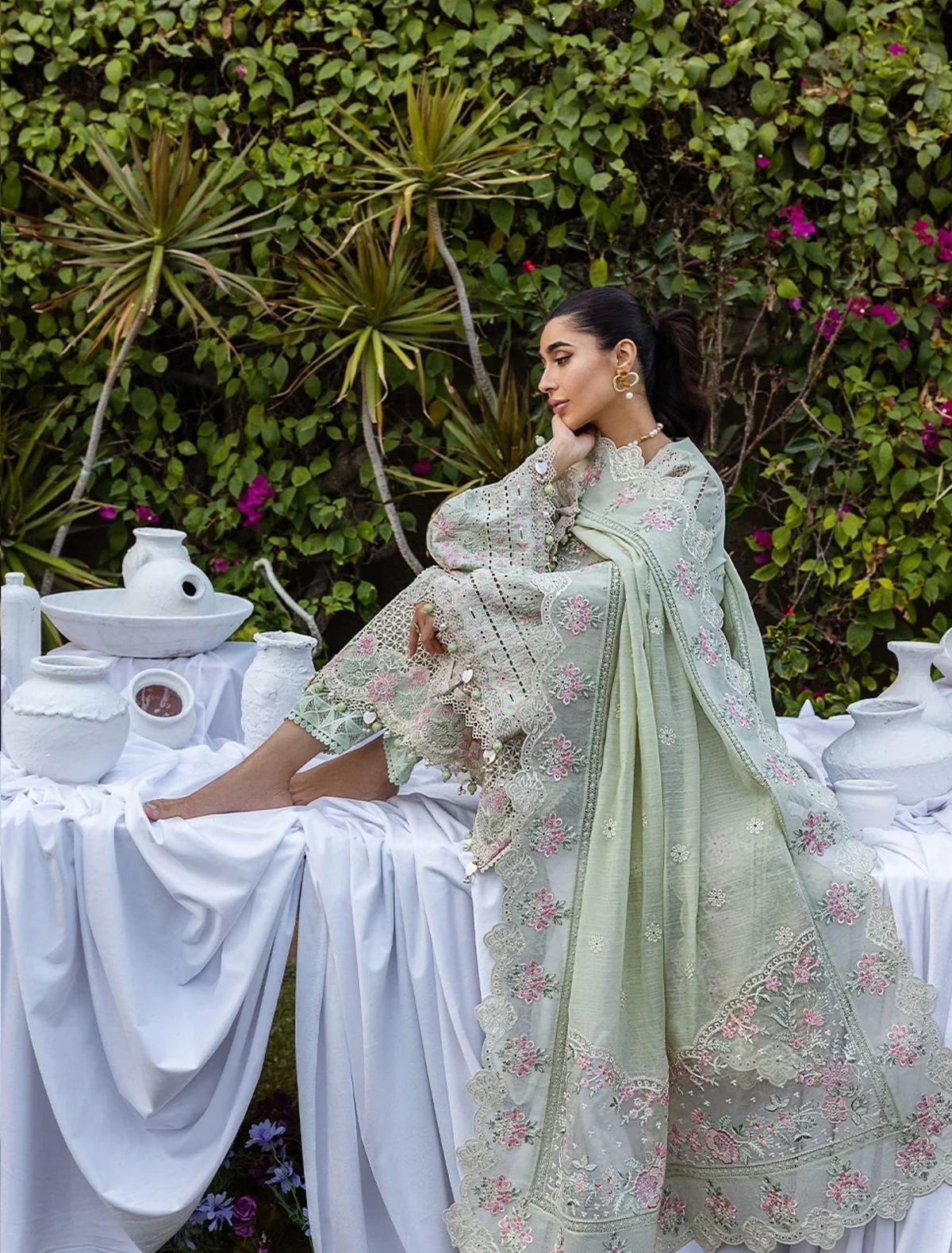 Royal Grace Embroidered Viscose Ladies Dress : Code : 1226