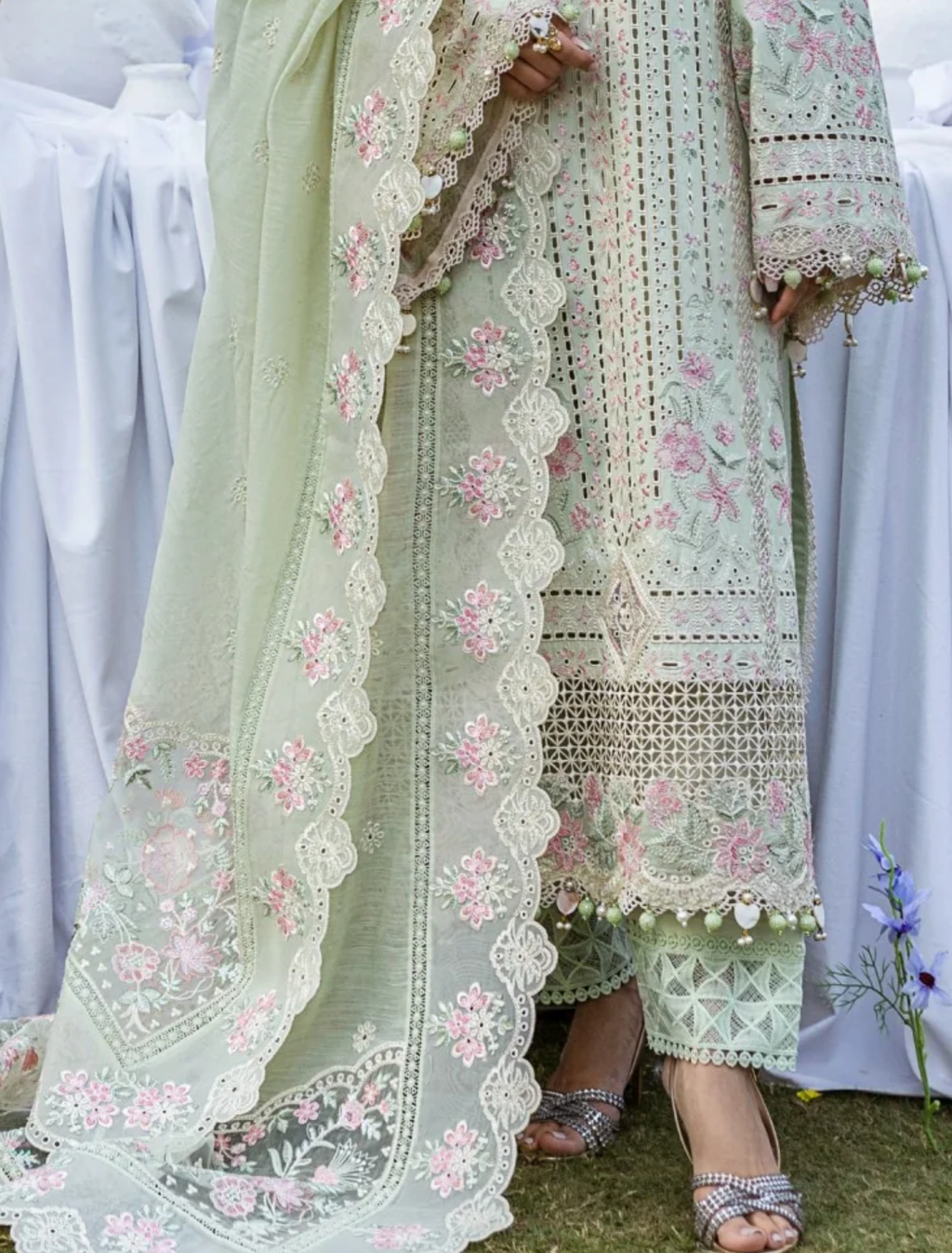 Royal Grace Embroidered Viscose Ladies Dress : Code : 1226