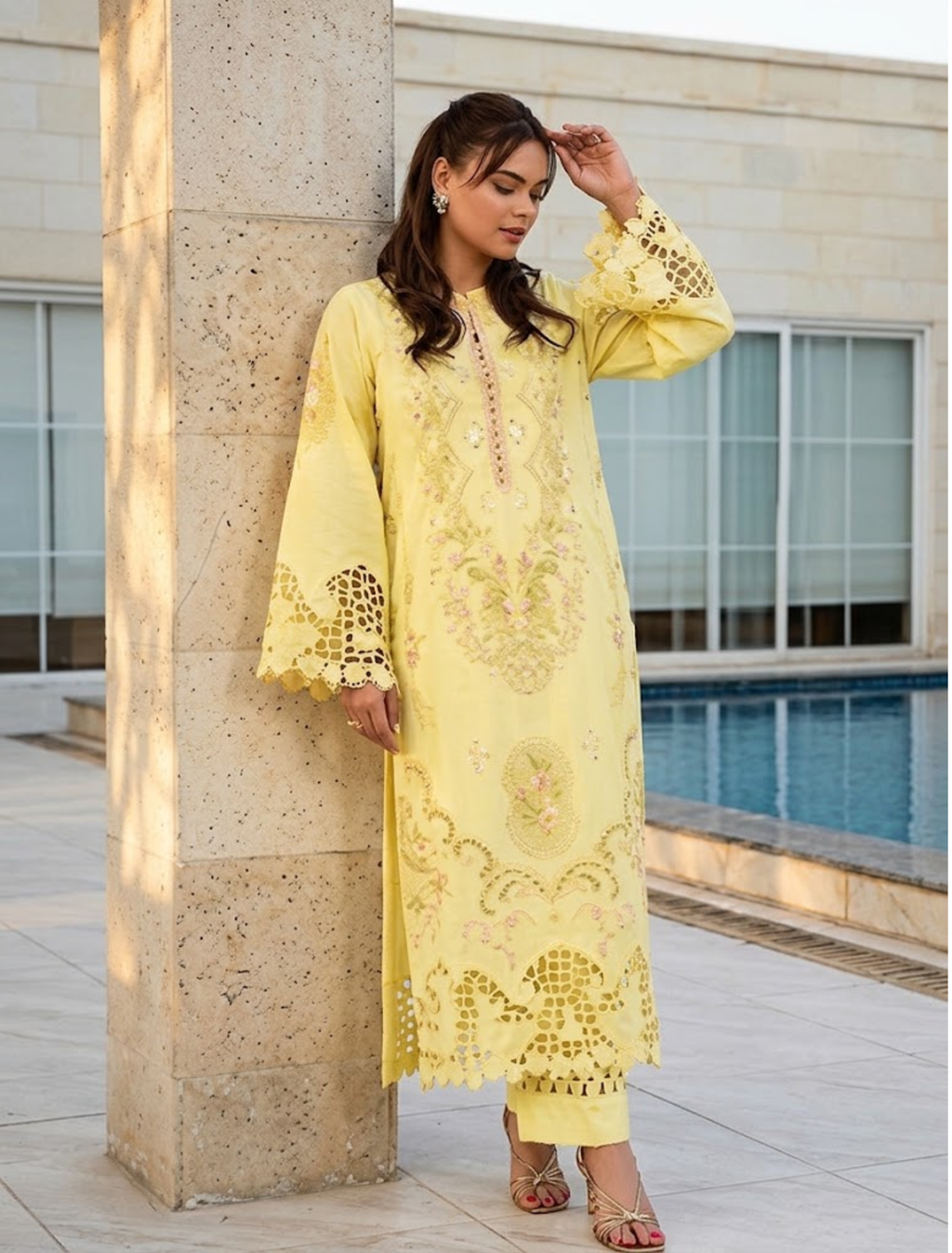 Royal Collection Viscose Ready to Wear 3-Piece Dress : Code : 1530