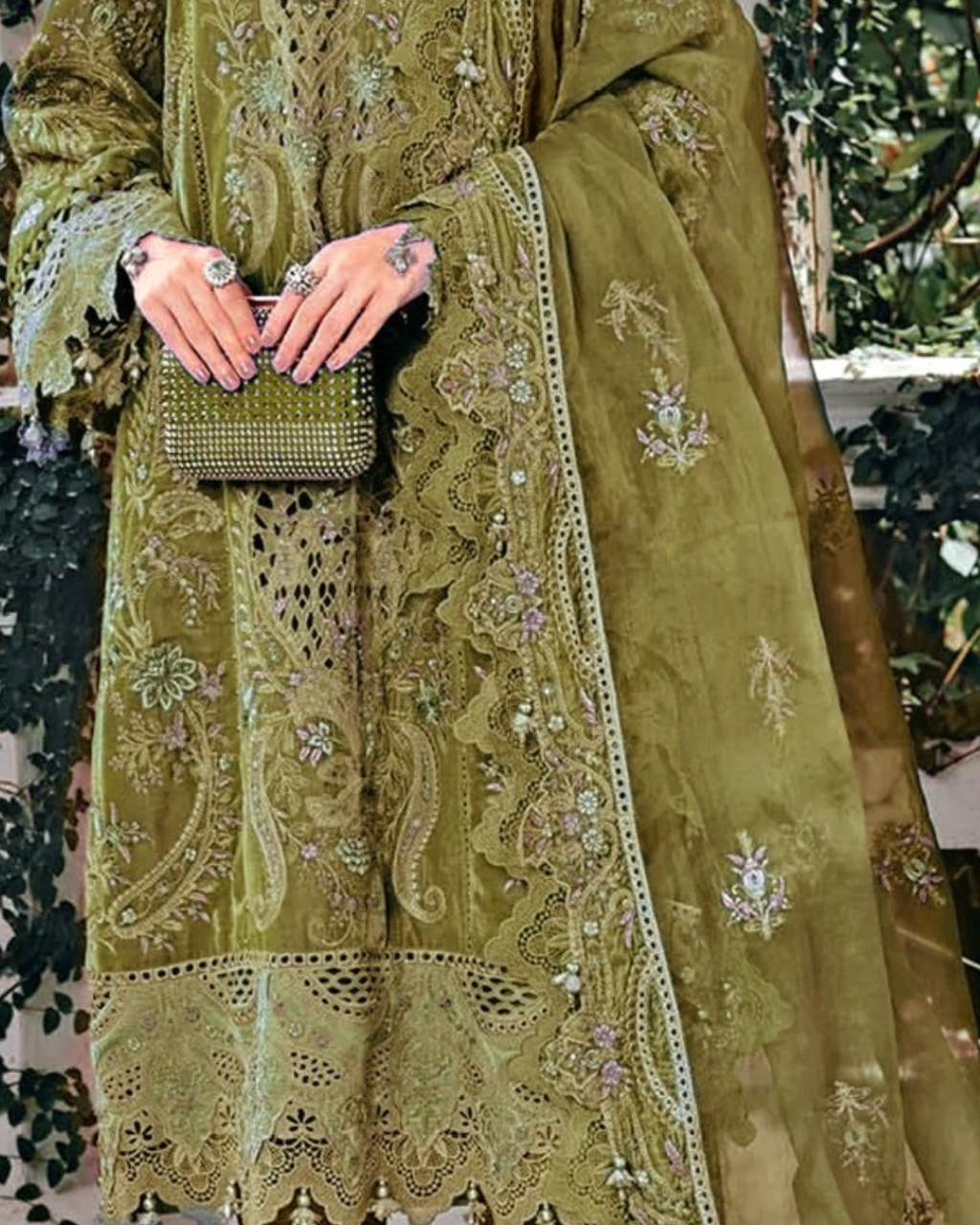 Dhanak Premium Embroidered Viscose 3-Piece Suit