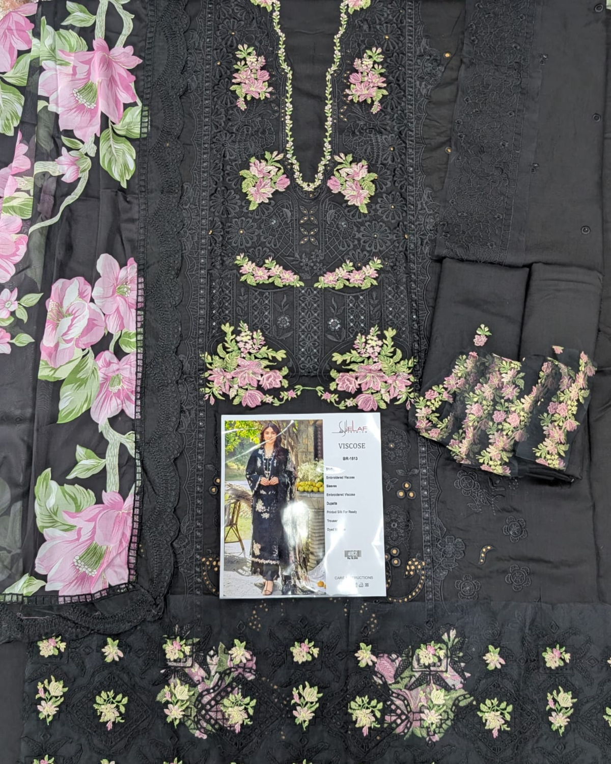 Elegant Embroidered Viscose Luxury Suit