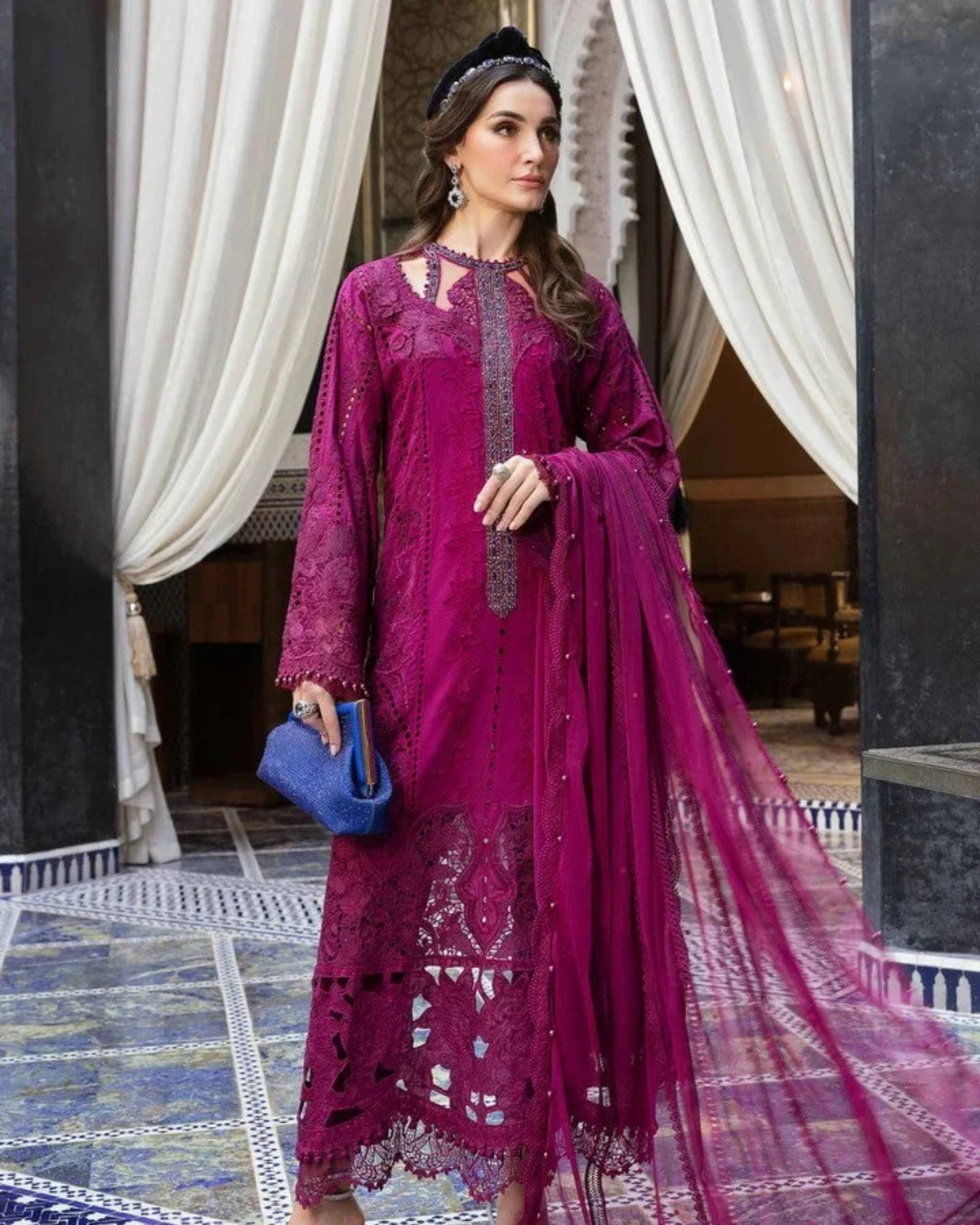 Luxury Embroidered Viscose Suit