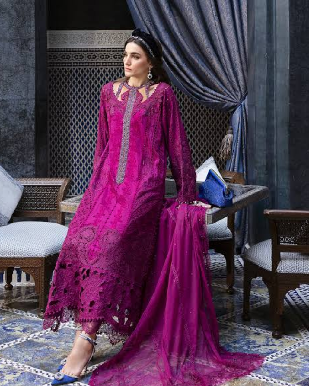 Luxury Embroidered Viscose Suit