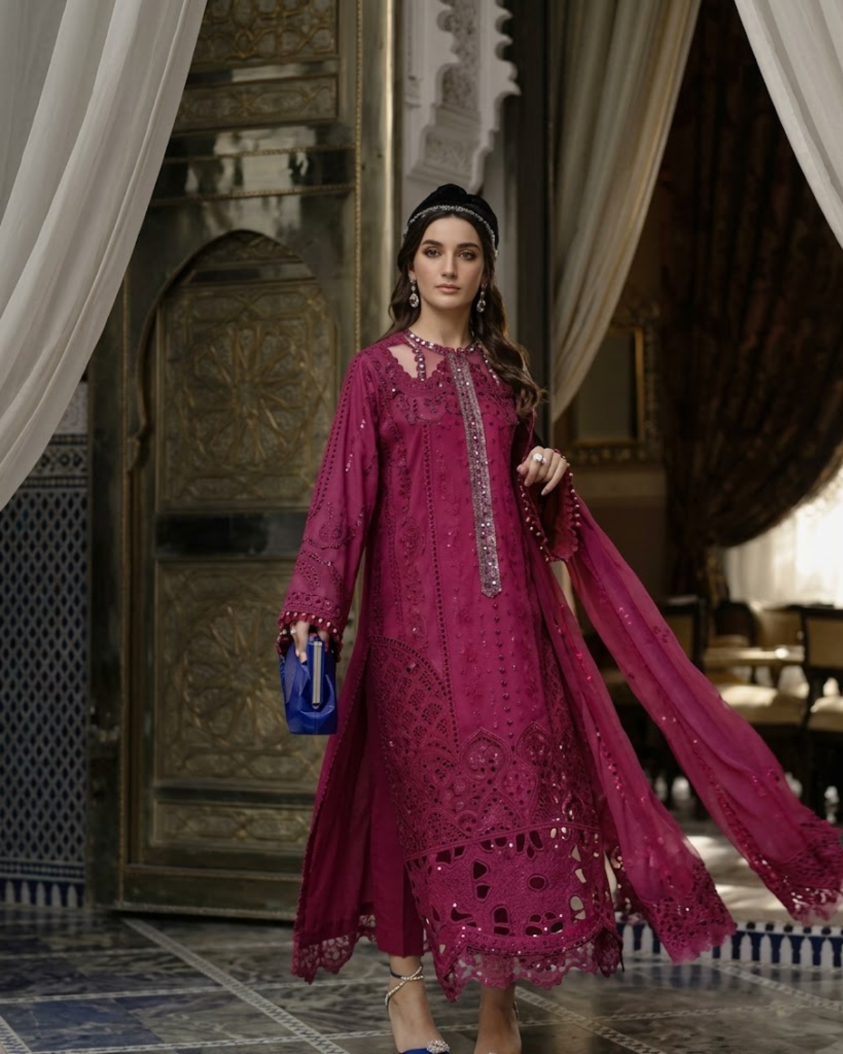 Luxury Embroidered Viscose Suit