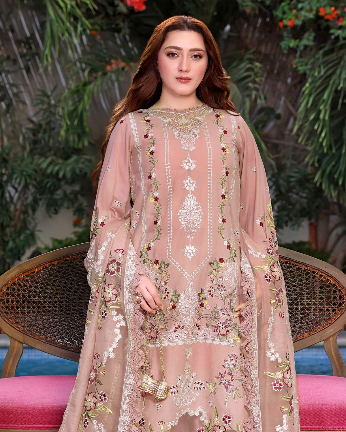 Premium Dhanak 3-Piece Suit With Dhanak Shawl