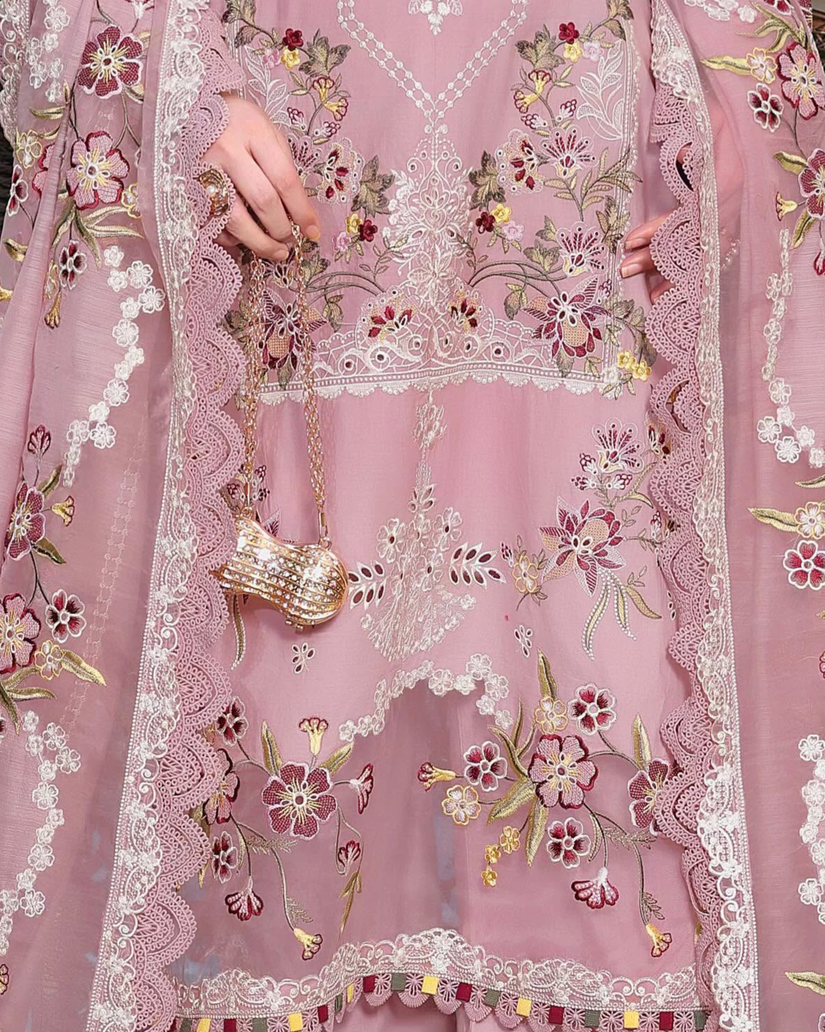 Premium Dhanak 3-Piece Suit With Dhanak Shawl