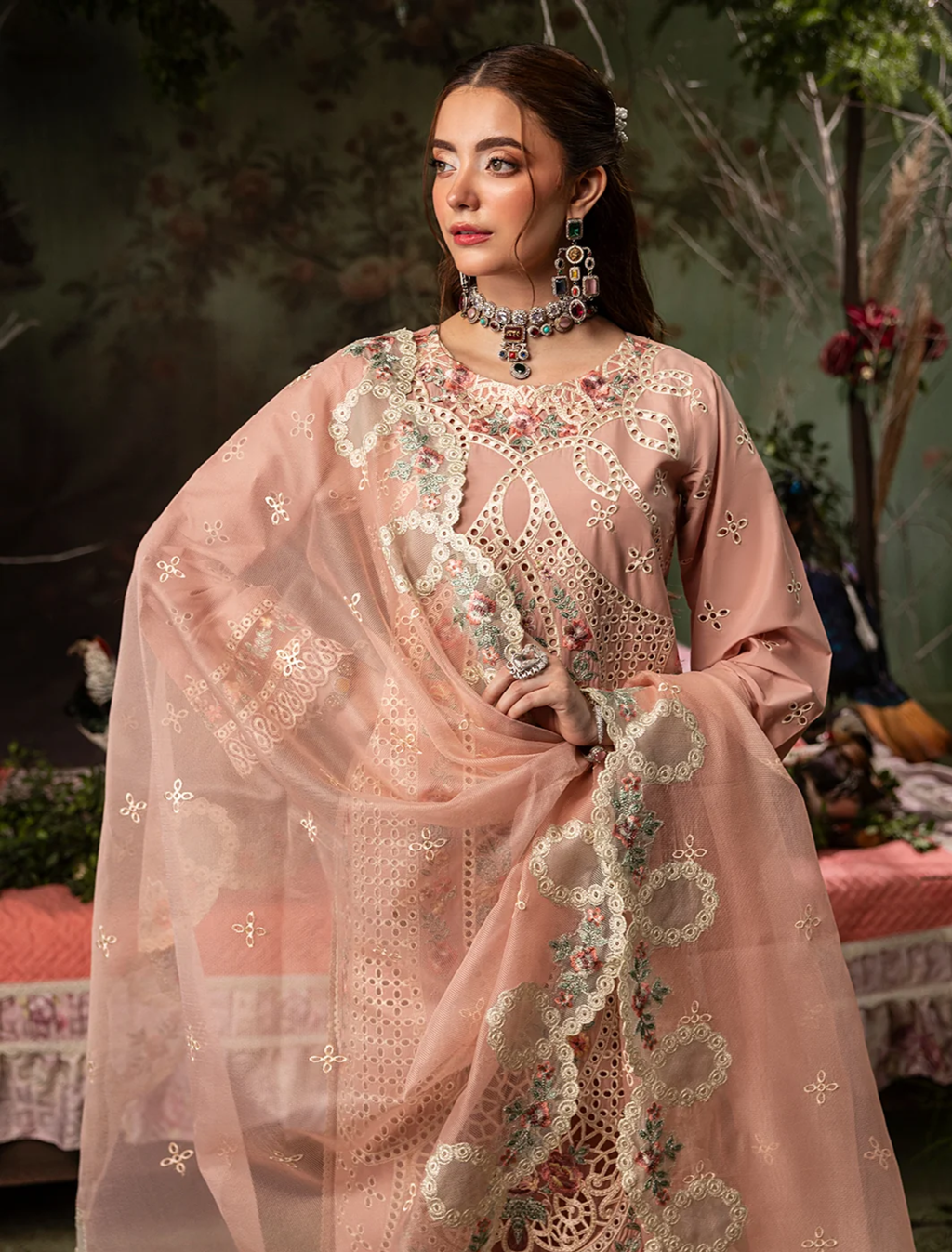 Luxury Viscose Ready-to-Wear Suit with Dupatta : Code : 1433