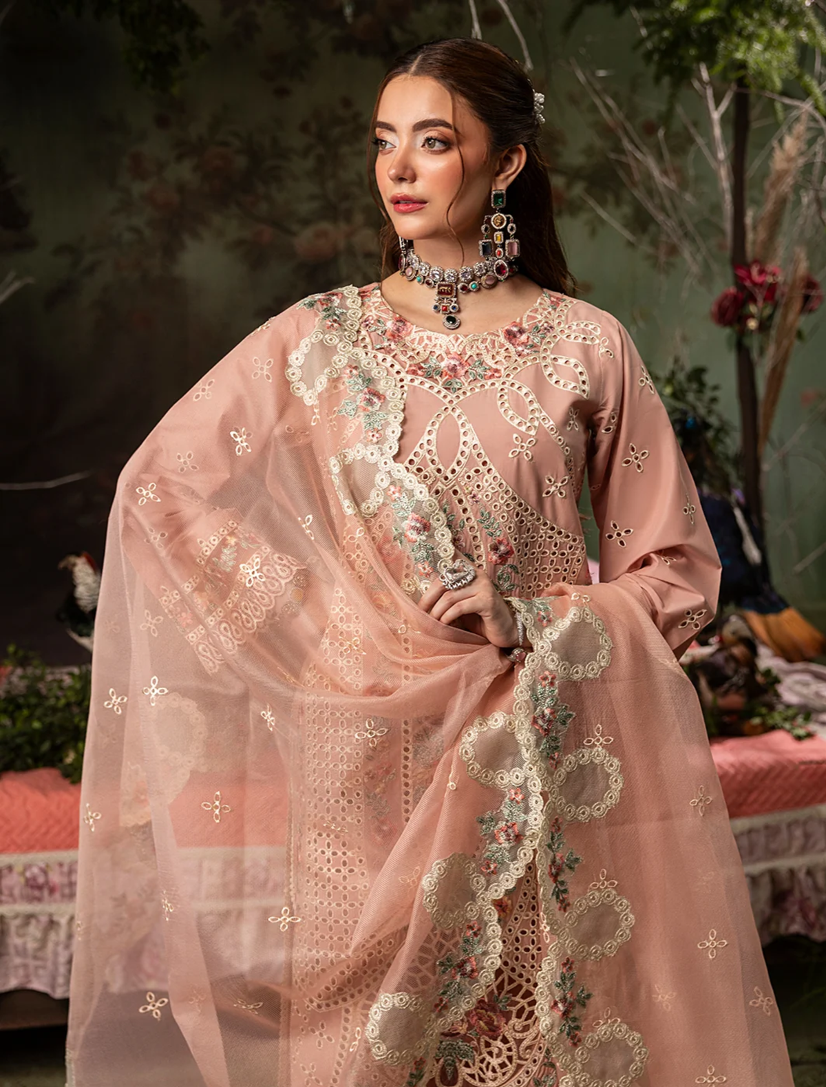 Luxury Viscose Ready-to-Wear Suit with Dupatta : Code : 1433