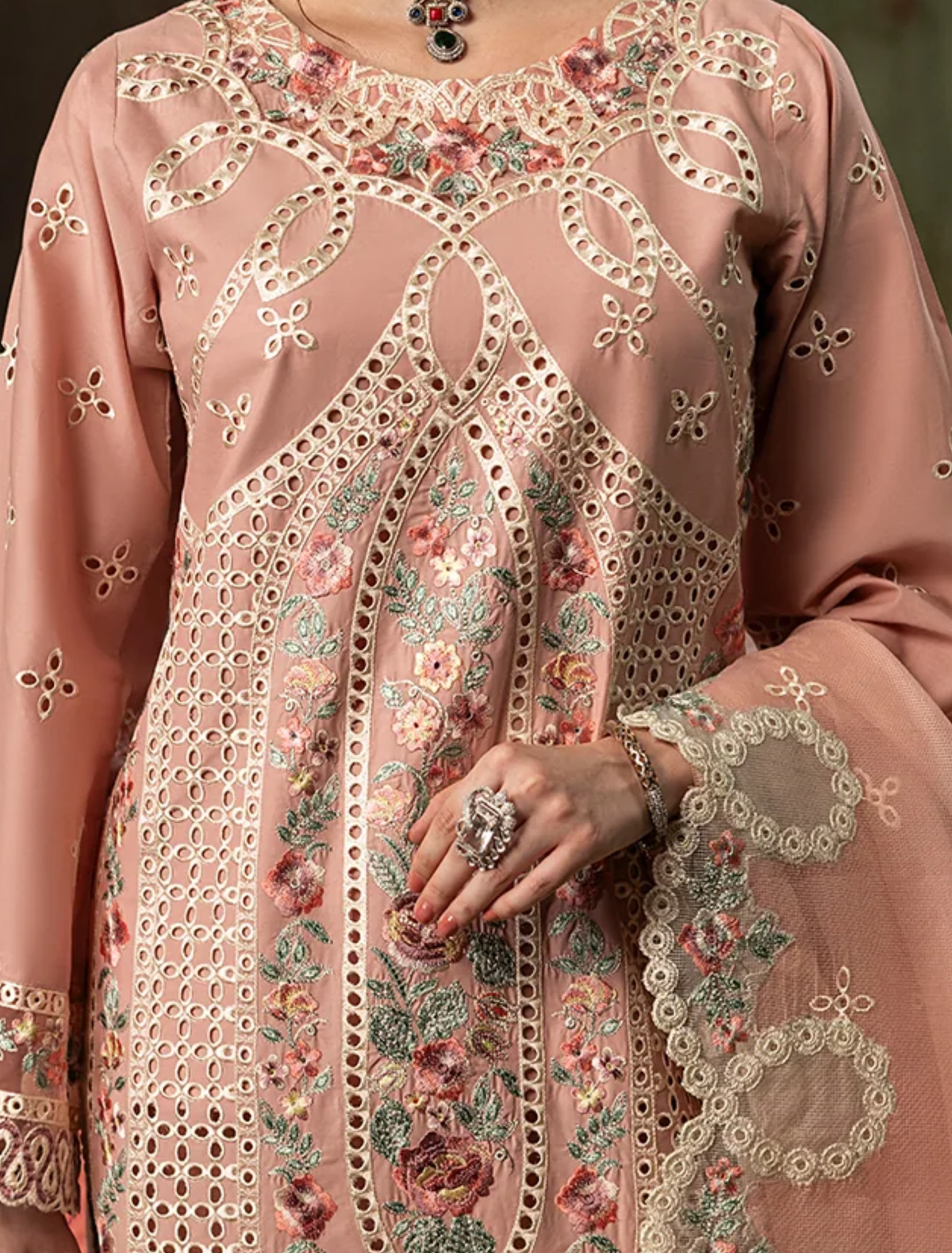 Luxury Viscose Ready-to-Wear Suit with Dupatta : Code : 1433